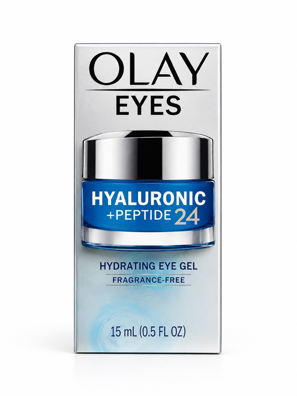 OLAY Eyes Hyaluronic + Peptide 24 Hydrating Eye Gel - Blue & Silver